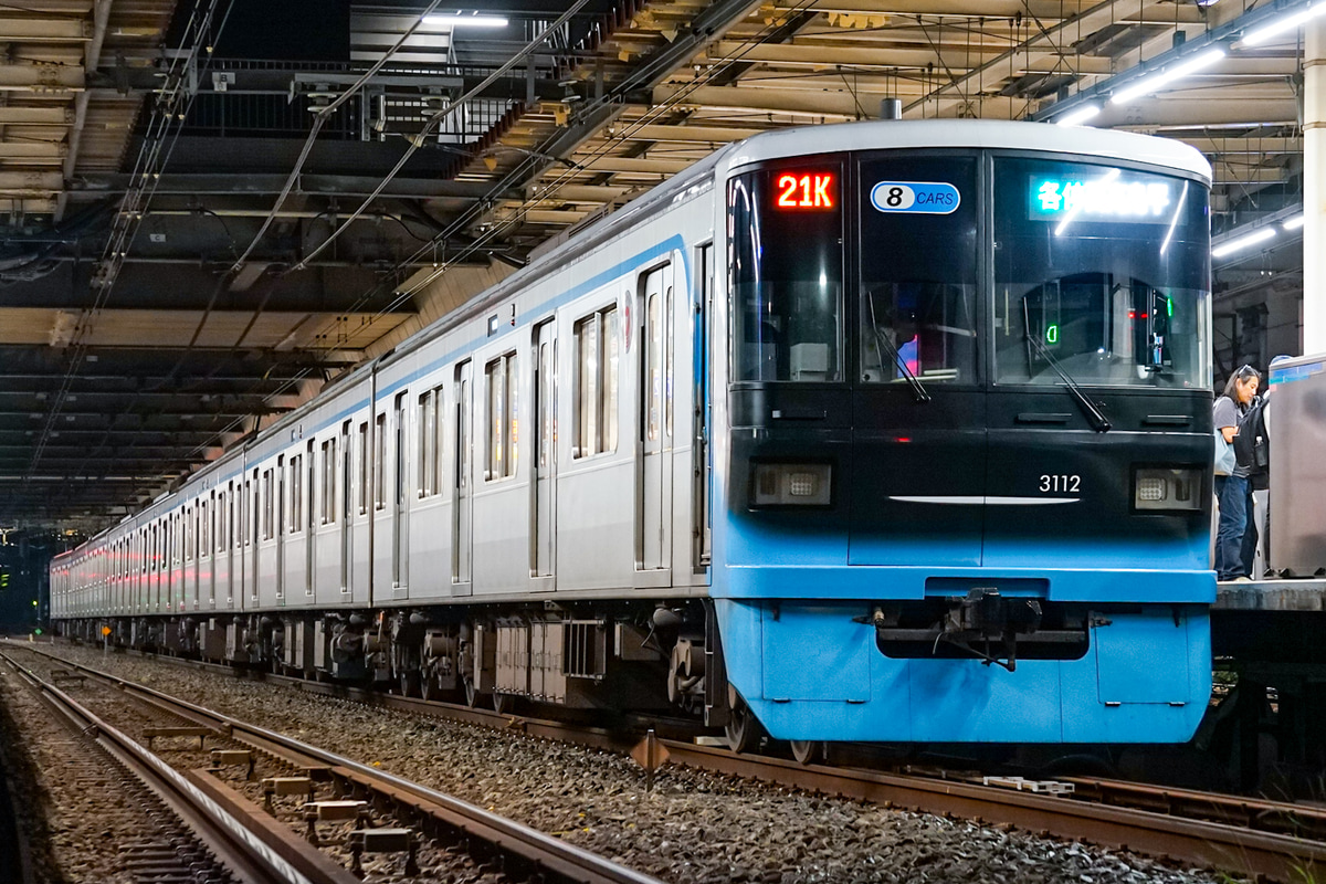 東急電鉄 元住吉検車区 3000系 3112f