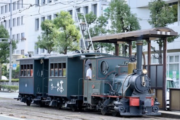 伊予鉄道 D1形 南堀端駅付近