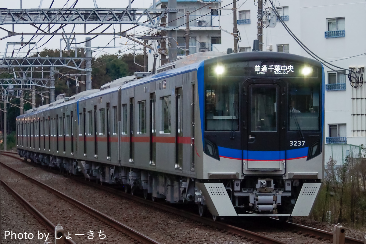 京成電鉄 くぬぎ山車両基地 3200形 3236F+3238-3237
