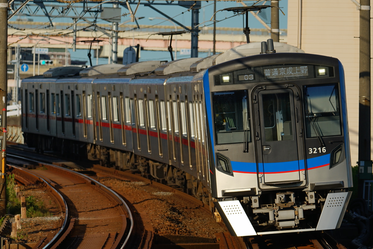 京成電鉄 宗吾車両基地 3200形 3216編成